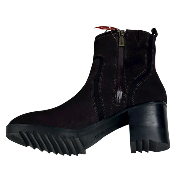 Blondo Raniah Dark Brown Suede Waterproof Ankle Boots Booties Size 9.5M New $180 - Picture 6 of 14